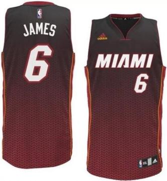 Miami Heat 6 LeBron James Red Drift Fashion NBA Jersey Cheap