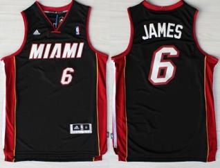 Miami Heat 6 LeBron James Black Revolution 30 Swingman NBA Jerseys MIAMI Style Cheap