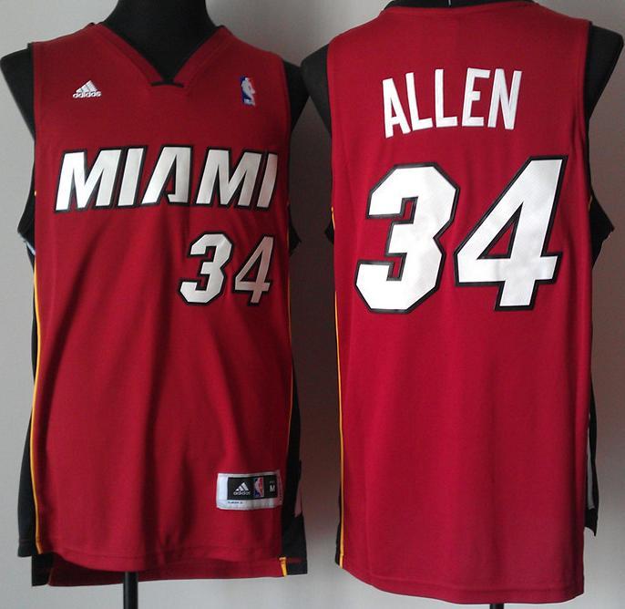 Miami Heat 34 Ray Allen Red Revolution 30 Swingman NBA Jersey Cheap