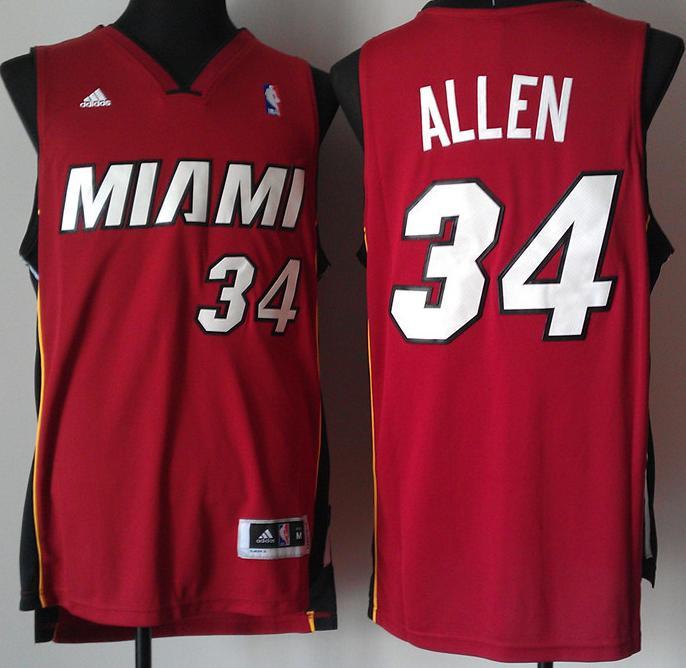 Miami Heat 34 Ray Allen Red Revolution 30 Swingman NBA Jersey