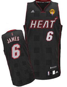 Miami Heat 6 LeBron James Black Rhythm Fashion Swingman NBA Jerseys With 2013 Finals Patch Cheap