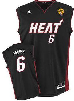 Miami Heat 6 LeBron James Black Revolution 30 Swingman NBA Jerseys With 2013 Finals Patch Cheap