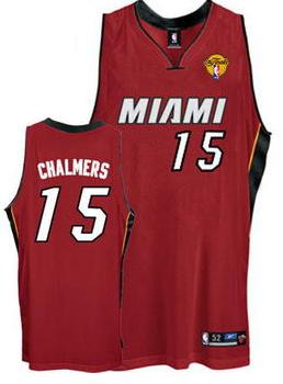 Miami Heat 15 Mario Chalmers Red NBA Jerseys With 2013 Finals Patch Cheap