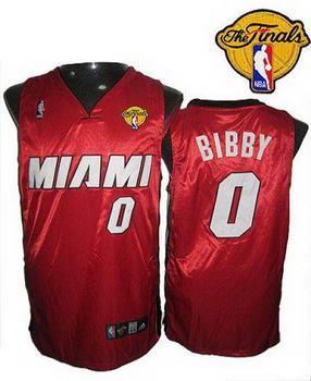 Miami Heat 0 Mike Bibby Red NBA Jerseys With 2013 Finals Patch Cheap