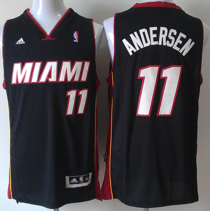 Miami Heat 11 Chris Andersen Black Revolution 30 Swingman NBA Basketball Jerseys Cheap