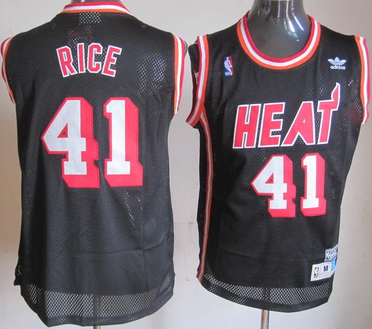 Miami Heat 41 Glen Rice Black Soul Swingman Throwback NBA Basketball Jerseys Cheap