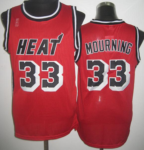 Miami Heat 33 Alonzo Mourning Red Hardwood Classics Revolution 30 NBA Basketball Jerseys Cheap