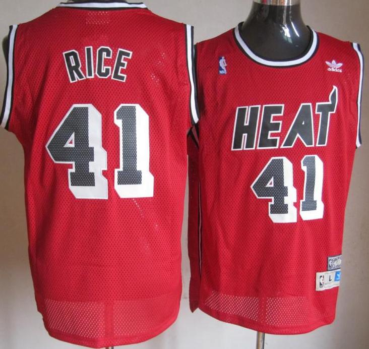 Miami Heat 41 Glen Rice Red Soul Swingman Throwback NBA Basketball Jerseys