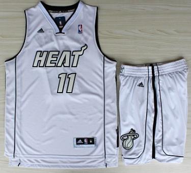 Miami Heat 11 Chris Andersen White Silver Number Revolution 30 Jerseys Shorts NBA Suits Miami Heat 11 Chris Andersen White Silver Number Revolution 30 Jerseys Shorts NBA Suits