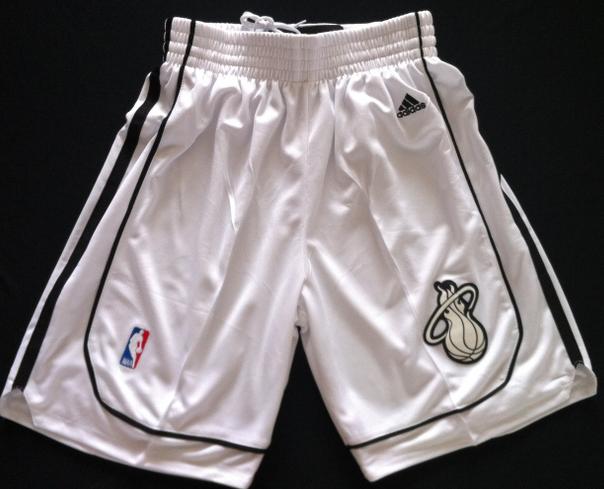 Miami Heat White Revolution 30 NBA Basketball Jerseys Silver Logo Cheap