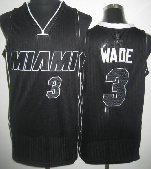 Miami Heat 3 Dwyane Wade Black Revolution 30 NBA Jerseys