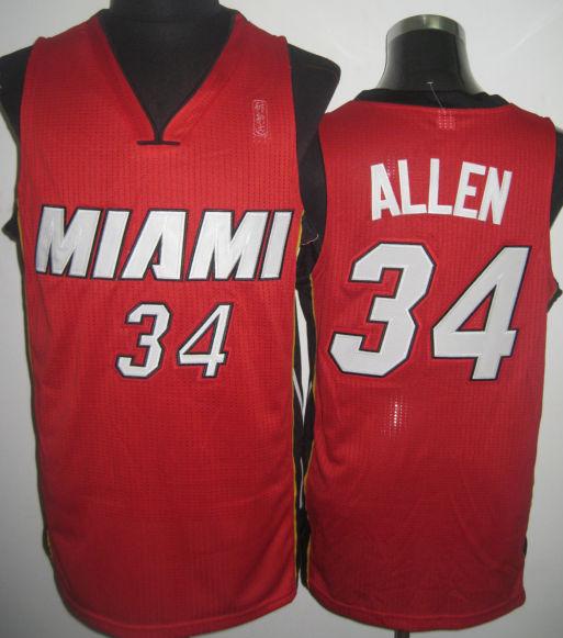 Miami Heat #34 Ray Allen Red Revolution 30 NBA Jerseys