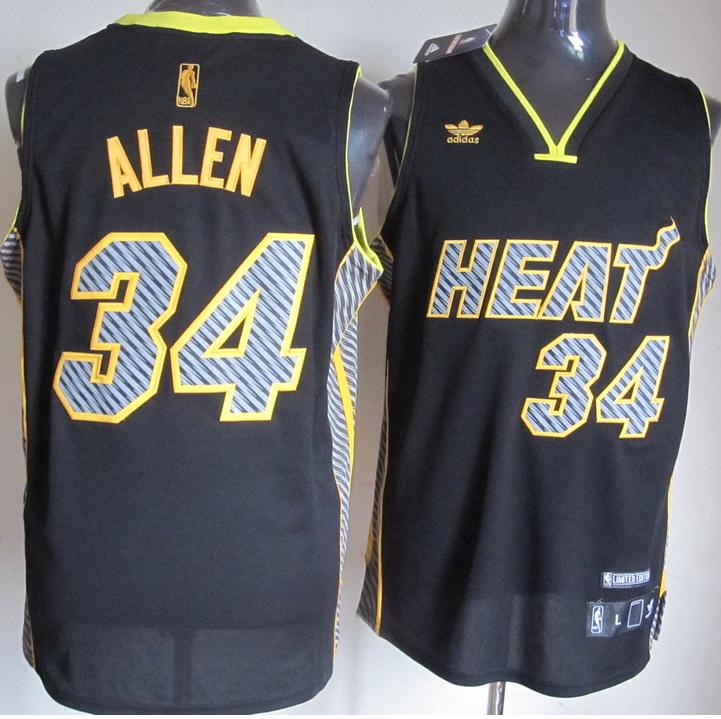 Miami Heat #34 Ray Allen Black Electricity Fashion Revolution 30 Swingman NBA Jerseys Cheap