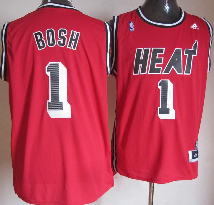 Miami Heat 1 Chris Bosh Red Hardwood Classics Revolution 30 Swingman NBA Jerseys Cheap