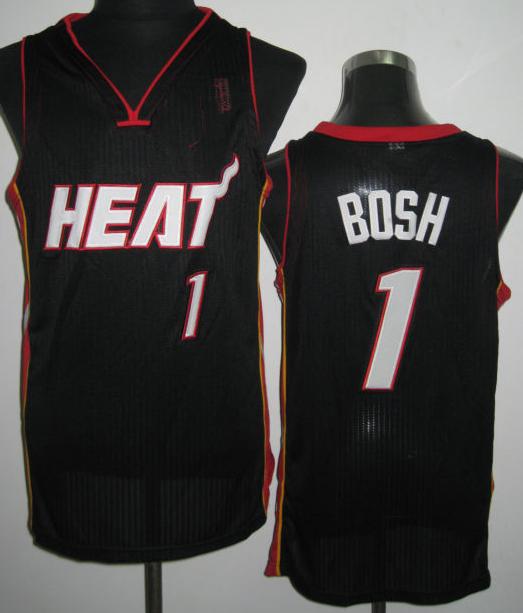 Miami Heat 1 Chris Bosh Black Revolution 30 NBA Jerseys Cheap