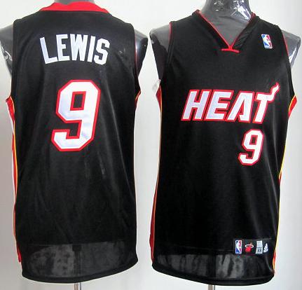 Miami Heat 9# Rashard Lewis Black NBA Jerseys Cheap