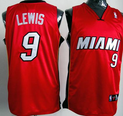 Miami Heat 9# Rashard Lewis Red NBA Jerseys