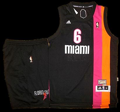 Miami Floridians 6 Lebron James Black ABA Hardwood Classic Swingman Jersey & Shorts Suit Cheap