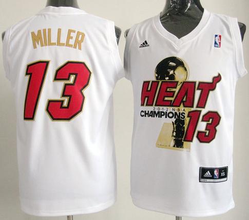 Miami Heat #13 Mike Miller White 2012 Fianls Champions NBA Jerseys Cheap
