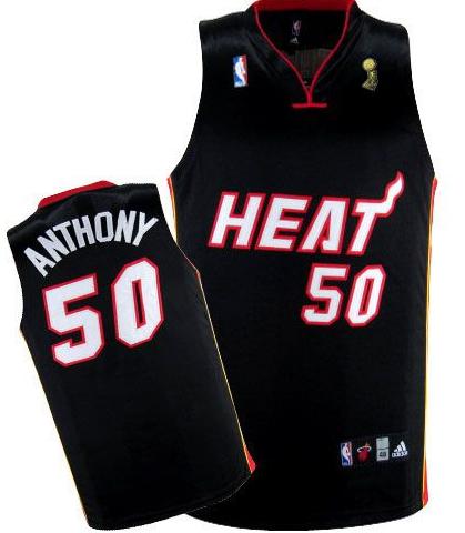 Miami Heat 50 Joel Anthony Black 2012 Fianls Champions NBA Jerseys Cheap