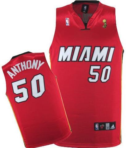 Miami Heat 50 Joel Anthony Red 2012 Fianls Champions NBA Jerseys Cheap