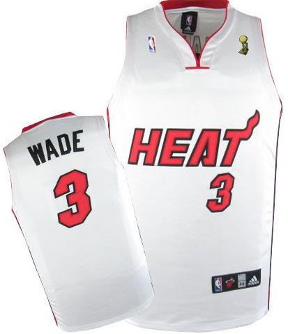 Miami Heat 3 Dwyane Wade White 2012 Fianls Champions NBA Jerseys Cheap