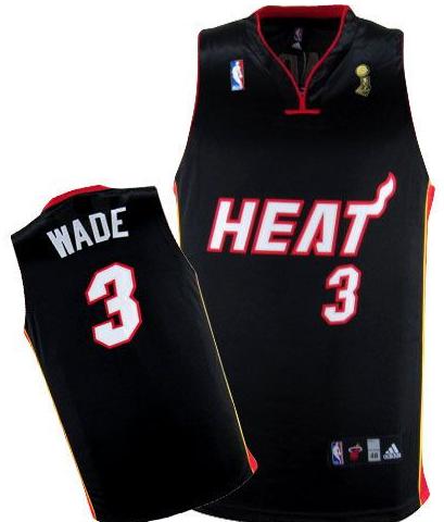 Miami Heat 3 Dwyane Wade Black 2012 Fianls Champions NBA Jerseys Cheap