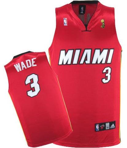 Miami Heat 3 Dwyane Wade Red 2012 Fianls Champions NBA Jerseys Cheap