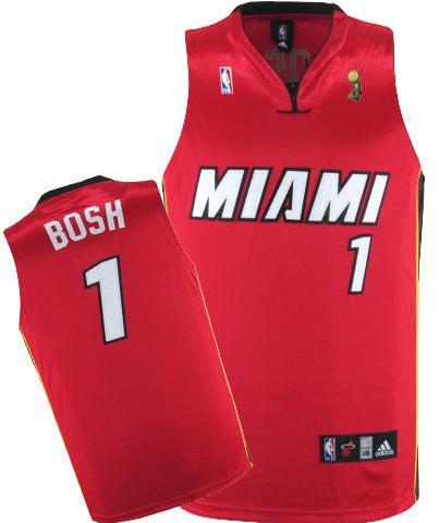 Miami Heat 1 Chris Bosh Red 2012 Fianls Champions NBA Jerseys Cheap