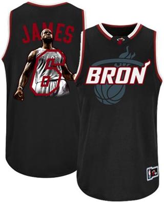 Majestic Athletic Miami Heat 6 LeBron James Notorious Fashion NBA Jersey Cheap
