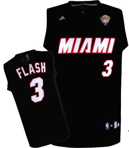 Miami Heat 3 Dwyane Wade Black Flash Fashion 2012 Fianls NBA Jerseys Cheap