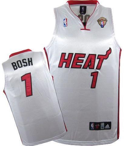 Miami Heat 1 Chris Bosh White 2012 Fianls NBA Jerseys Cheap