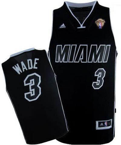 Miami Heat 3 Dwyane Wade Black With White Shadow 2012 Fianls Revolution 30 Swingman NBA Jerseys Cheap