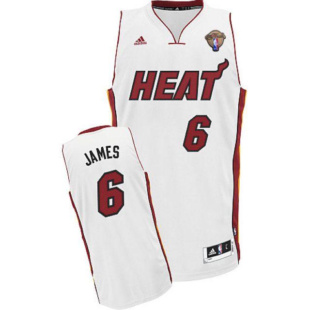 Miami Heat 6 LeBron James White 2012 Fianls Revolution 30 Swingman NBA Jerseys Cheap
