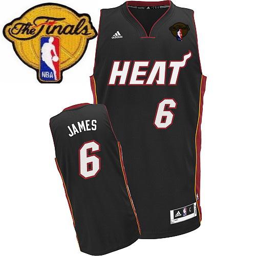 Miami Heat 6 LeBron James Black 2012 Fianls Revolution 30 Swingman NBA Jerseys Cheap
