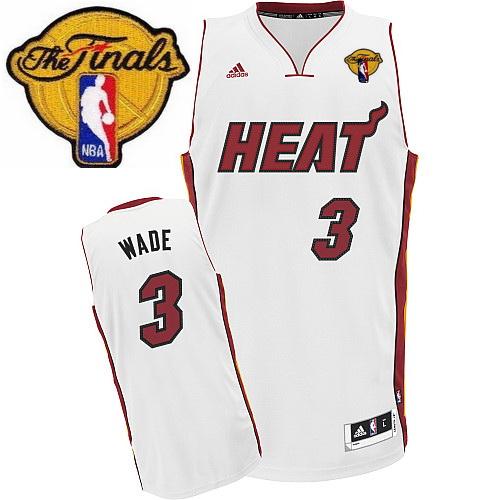 Miami Heat 3 Dwyane Wade White 2012 Fianls Revolution 30 Swingman NBA Jerseys Cheap