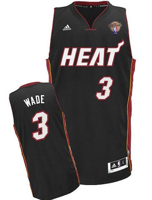 Miami Heat 3 Dwyane Wade Black 2012 Fianls Revolution 30 Swingman NBA Jerseys Cheap