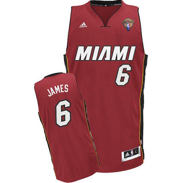 Miami Heat 6 LeBron James Red 2012 Fianls Revolution 30 Swingman NBA Jerseys Cheap