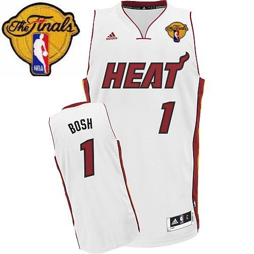Miami Heat 1 Chris Bosh White 2012 Fianls Revolution 30 Swingman NBA Jerseys Cheap