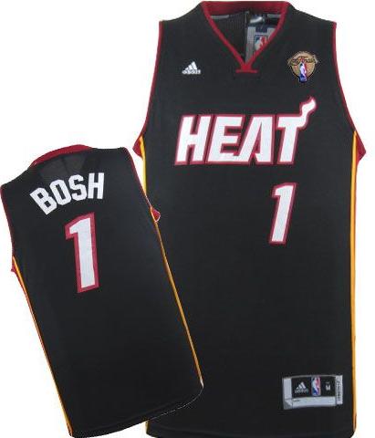 Miami Heat 1 Chris Bosh Black 2012 Fianls Revolution 30 Swingman NBA Jerseys Cheap