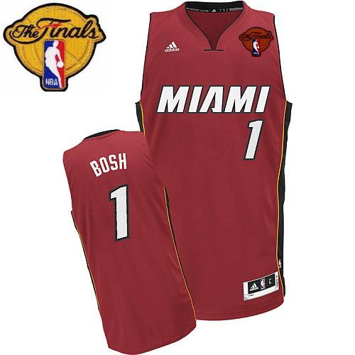 Miami Heat 1 Chris Bosh Red 2012 Fianls Revolution 30 Swingman NBA Jerseys Cheap