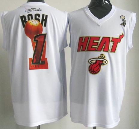 Miami Heat 1 Chris Bosh White 2012 Fianls NBA Jerseys Cheap
