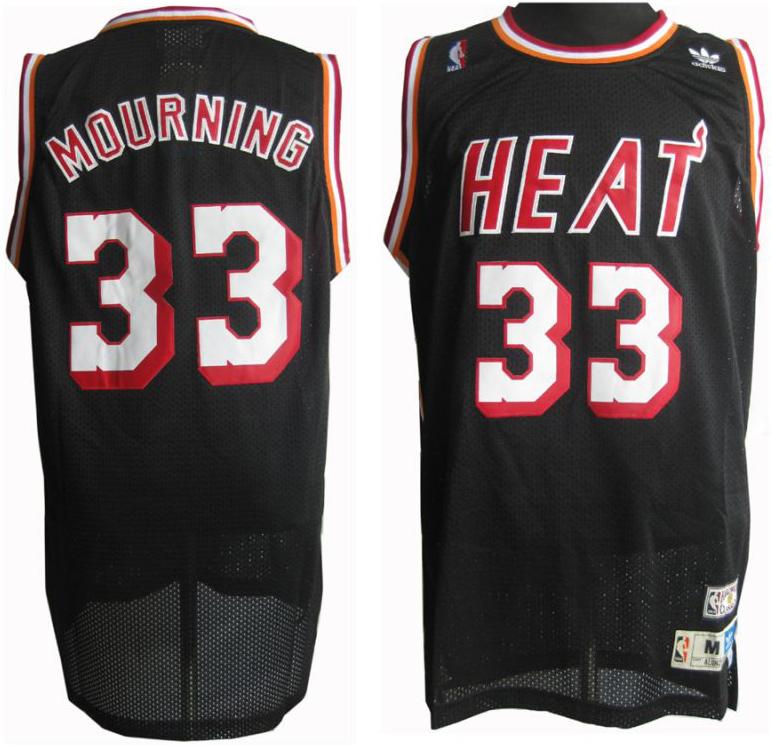 Miami Heat 33 Alonzo Mourning Soul Swingman Black Jersey