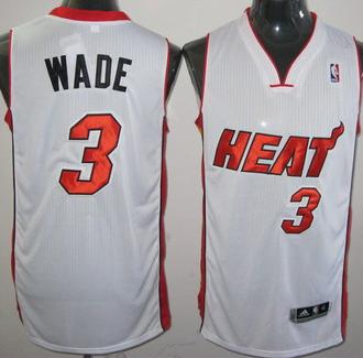 Revolution 30 Miami Heat 3 Dwyane Wade White Jersey Cheap