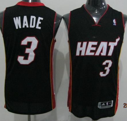 Revolution 30 Miami Heat 3 Dwyane Wade Black Jersey Cheap