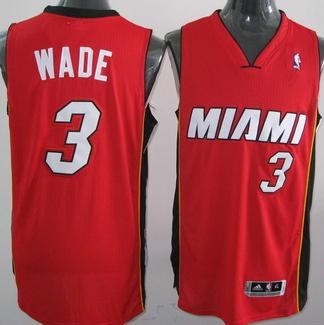 Revolution 30 Miami Heat 3 Dwyane Wade Red Jersey Cheap