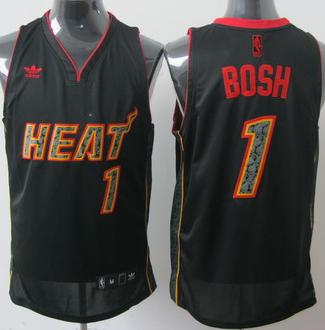 Miami Heat 1 Chris Bosh Black Swingman Jersey 2011 New Cheap