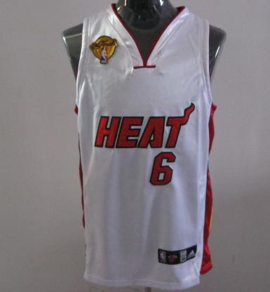 Miami Heat 6 LeBron James White 2011 NBA Finals Jersey