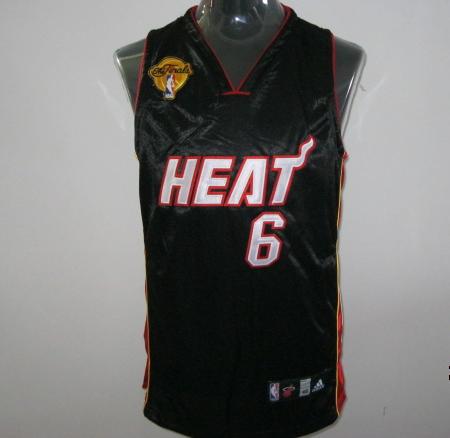 Miami Heat 6 LeBron James Black 2011 NBA Finals Jersey Cheap
