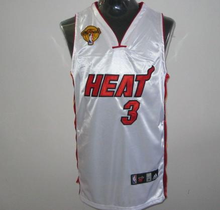 Miami Heat 3 Dwyane Wade White 2011 NBA Finals Jersey